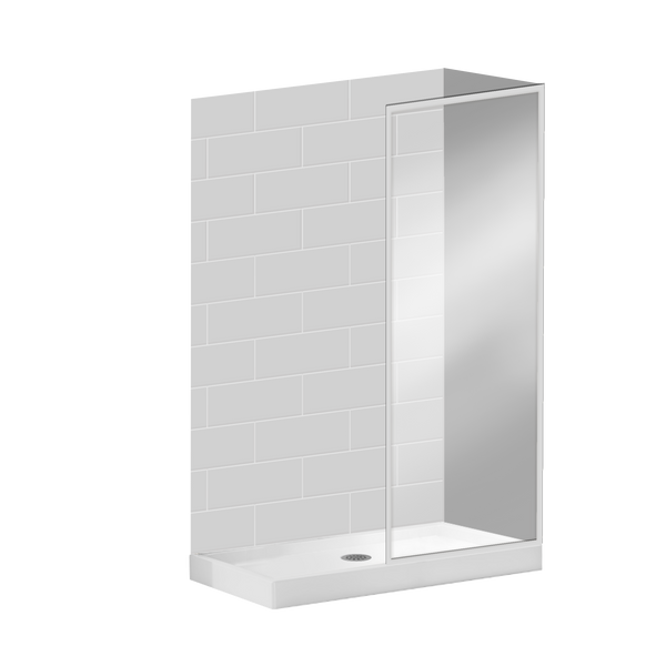 PANNEAU FIXE 36''x 79'' CHROME