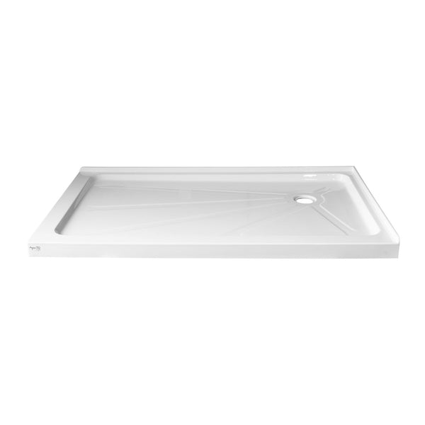 Base de douche texturée 36"x 60"pour installation en coin (droite)