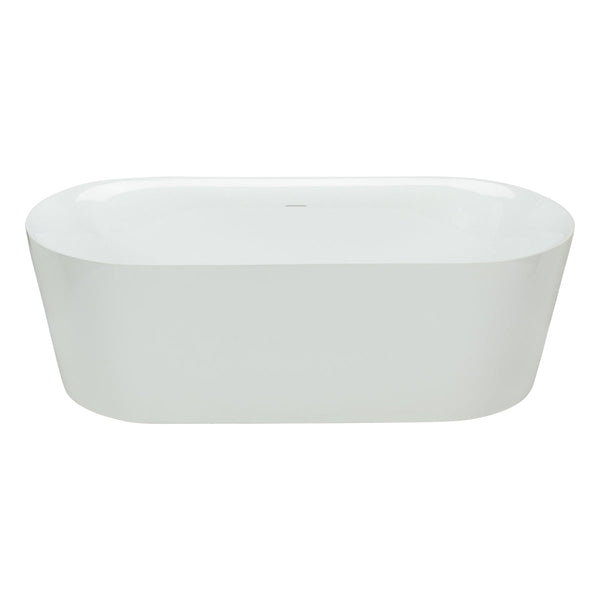 Baignoire ovale autoportante blanc lustré 60''