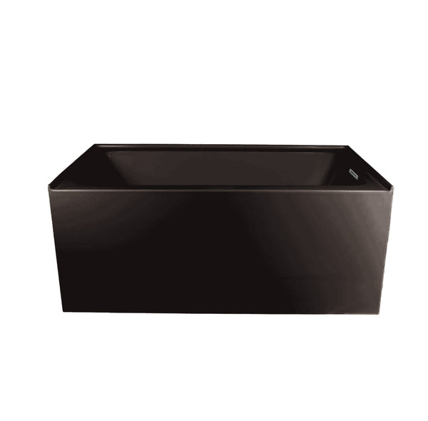 Bain en alcôve droite 60'' noir mat