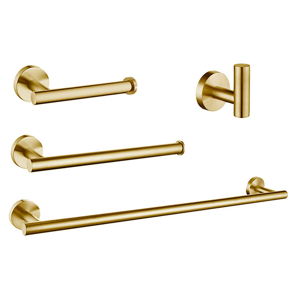 Ensemble d'accessoires ronds assortis en laiton brossé (or)