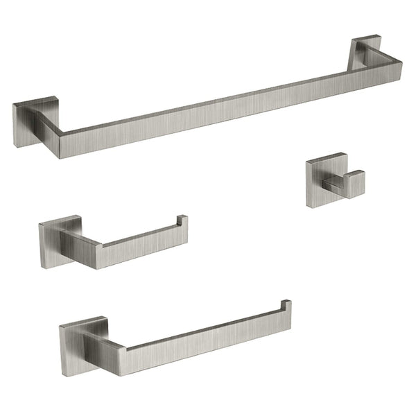 Accessoires de salle de bain nickel brossé