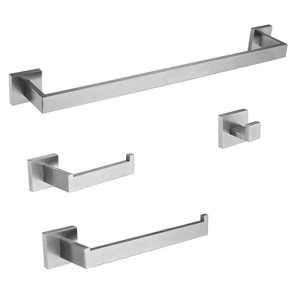 Ensemble d'accessoires assortis carrés chromés