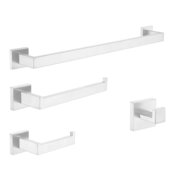 Accessoires de salle de bain blanc mat
