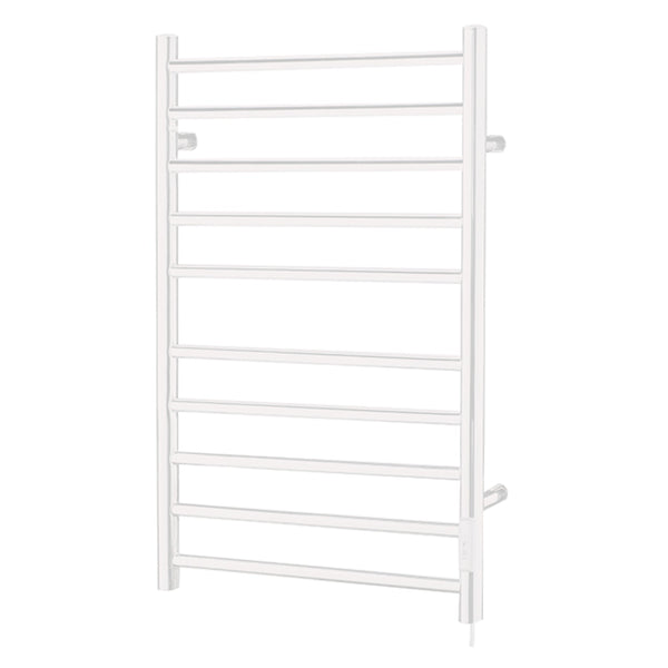 Chauffe-serviette arrondi 10 barres fini blanc lustré