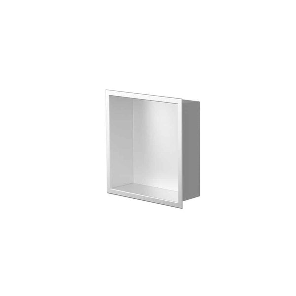 Niche de douche fini blanc mat 12"X12"
