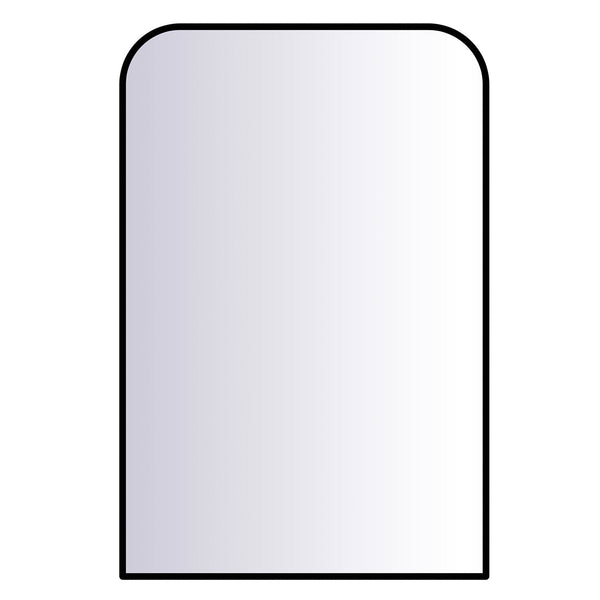 Miroir arqué noir mat 24''X36'' avec cadre