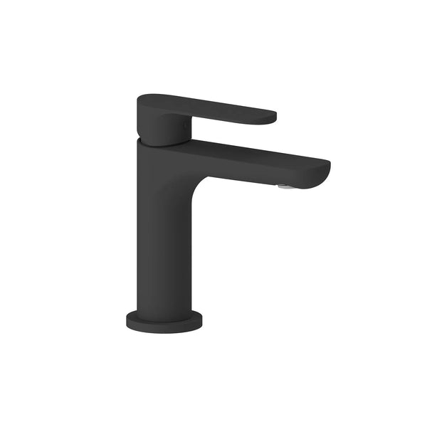 Matte black flat & rounded sink faucet