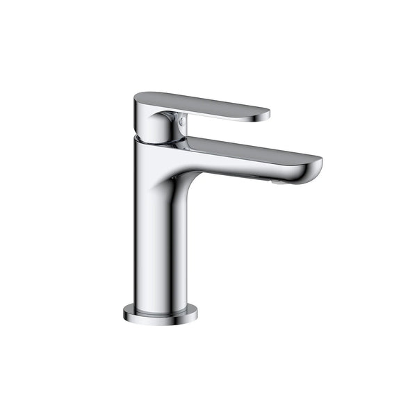 Chrome flat & rounded sink faucet