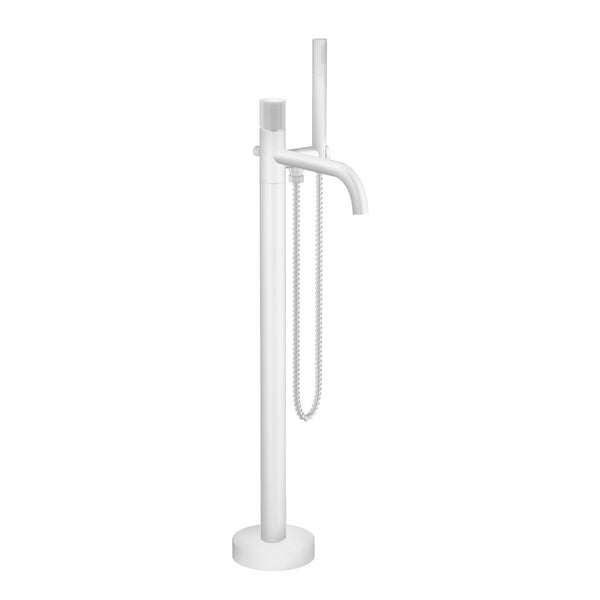 Robinet autoportant industriel fini blanc mat