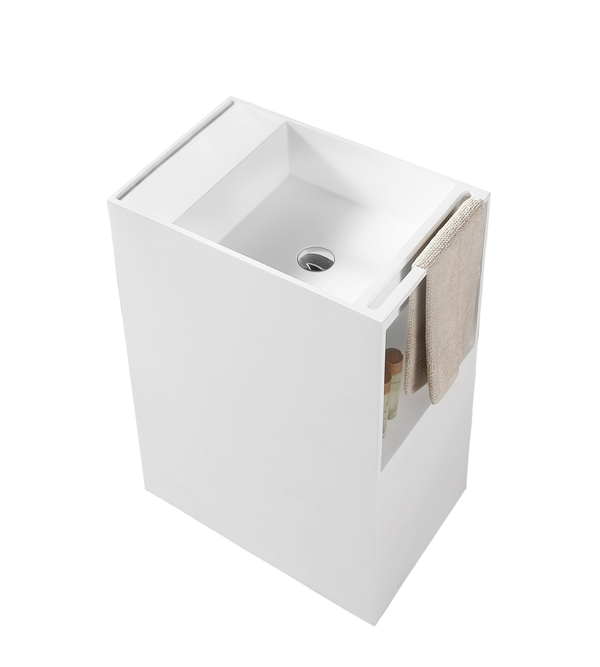 Lavabo à surface solide sur colonne 23''X15''